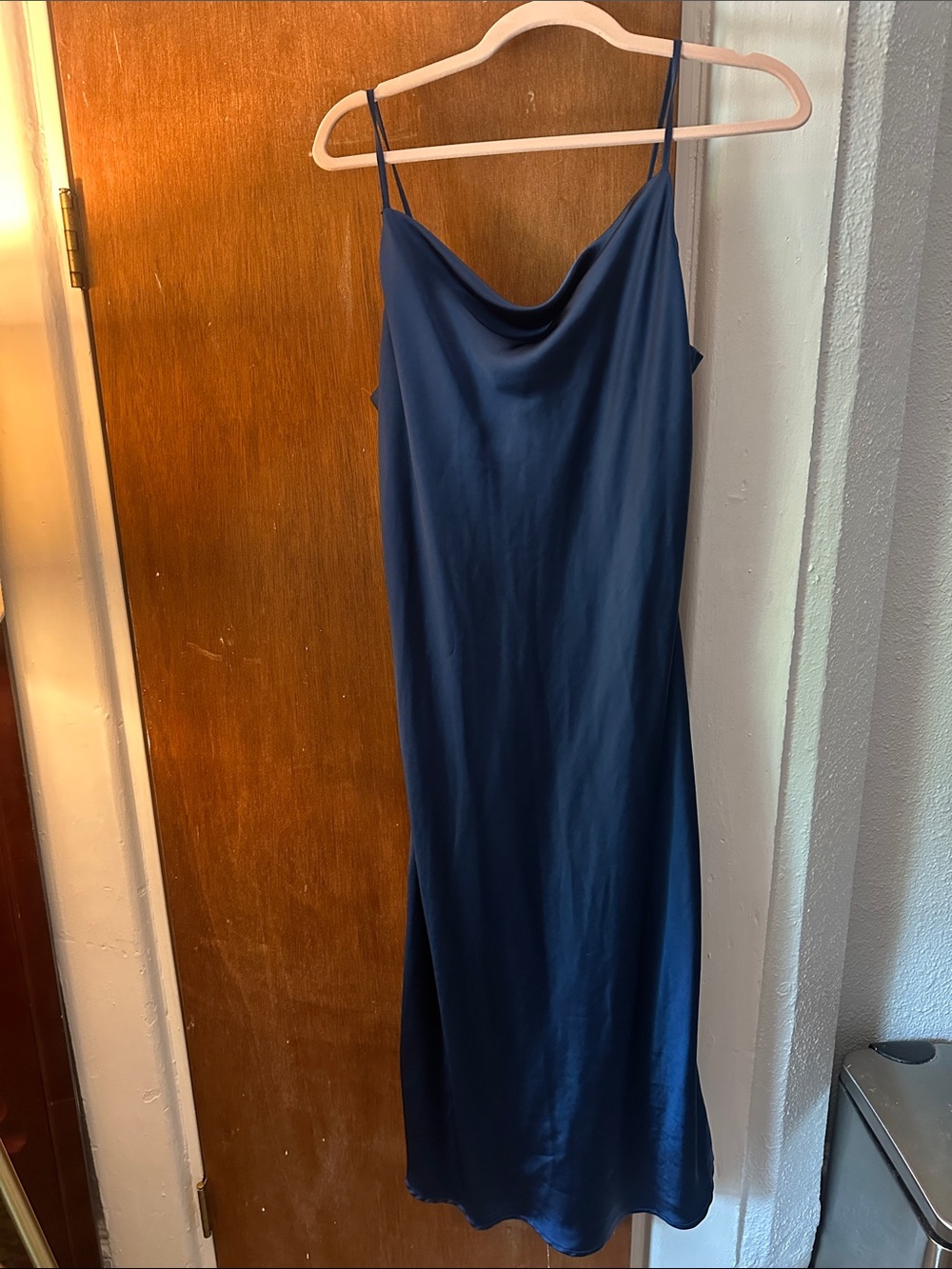 Skies are Blue Navy Cowlneck Slipdress - N